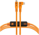 Tether Tools TetherPro Optima 10G USB-C, 15' (4.6m), straight to right orange