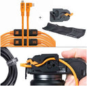 Tether Tools LeverLock & Câble Kit, Optima 10G, 31' (9.2m), Straight To Right Orange
