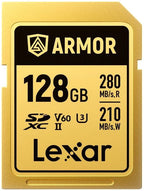 Lexar Professional Gold Armor SD-Karte UHS-II V60 R280/W210 MB/s IP68 - 128GB