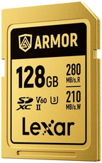 Lexar Professional Gold Armor SD-Karte UHS-II V60 R280/W210 MB/s IP68 - 128GB