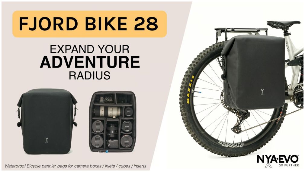NYA-EVO FJORD BIKE 28 Graphite Black 28L wasserdichte Fahrrad-Rolltasche