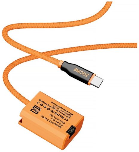 ZGCine Câble USB-C vers batterie factice NP-FW50