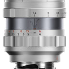 Thypoch Objectif photographique plein format Simera 75mm f/1.4 pour monture Leica M argenté