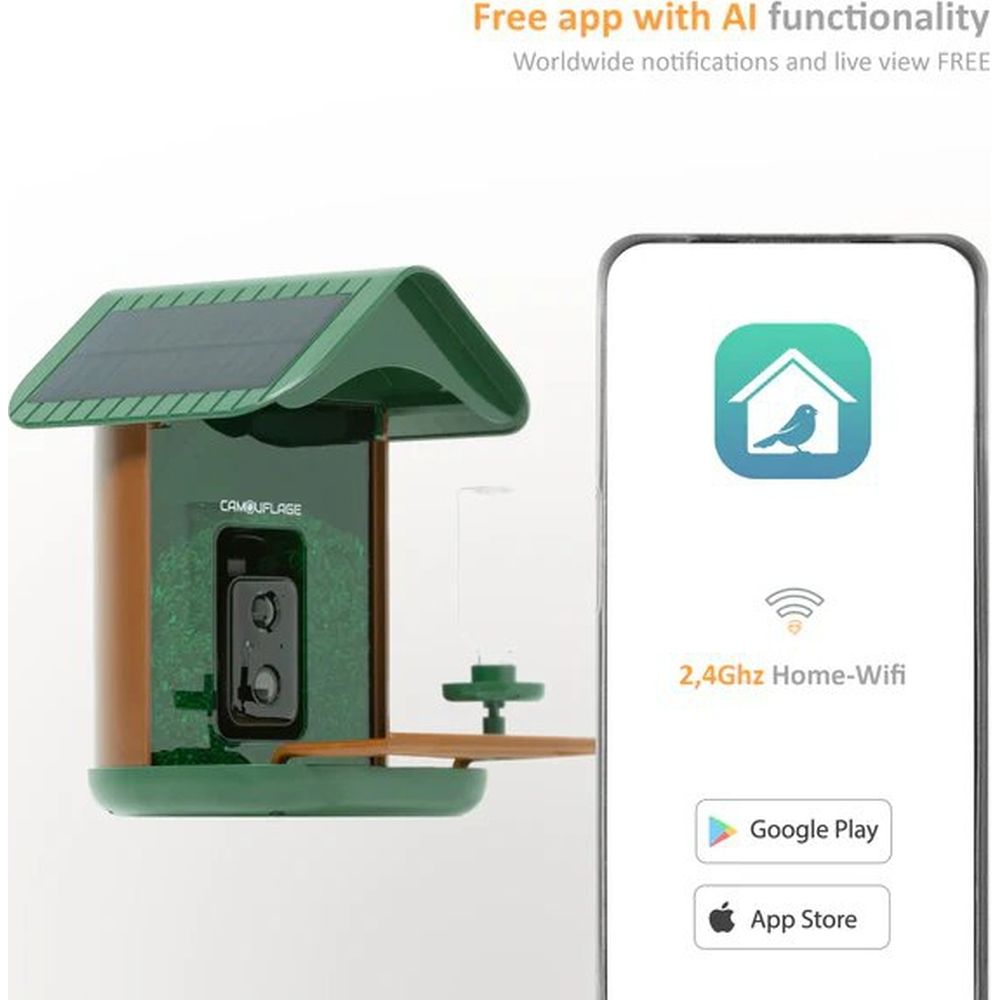 Camouflage EZ-BirdFeed Caméra pour animaux sauvages
