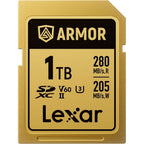 Lexar Professional Or Armor Carte SD UHS-II V60 R280/W210 MB/s IP68 – 1TB