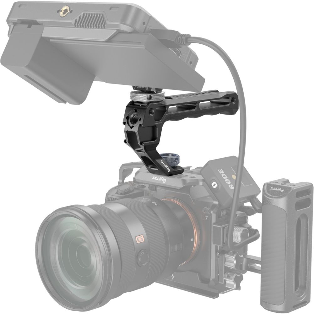 SmallRig 5322 Poignée supérieure avec kit de support de moniteur (compatible avec la griffe froide)