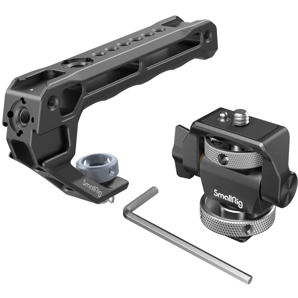 SmallRig 5322 Poignée supérieure avec kit de support de moniteur (compatible avec la griffe froide)