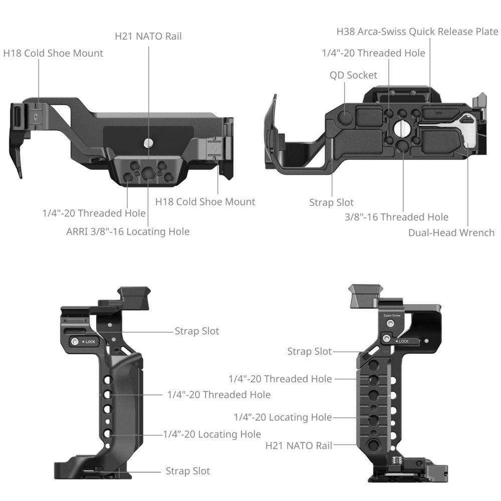 SmallRig 4903 Kit de cage pour Panasonic LUMIX S1R II