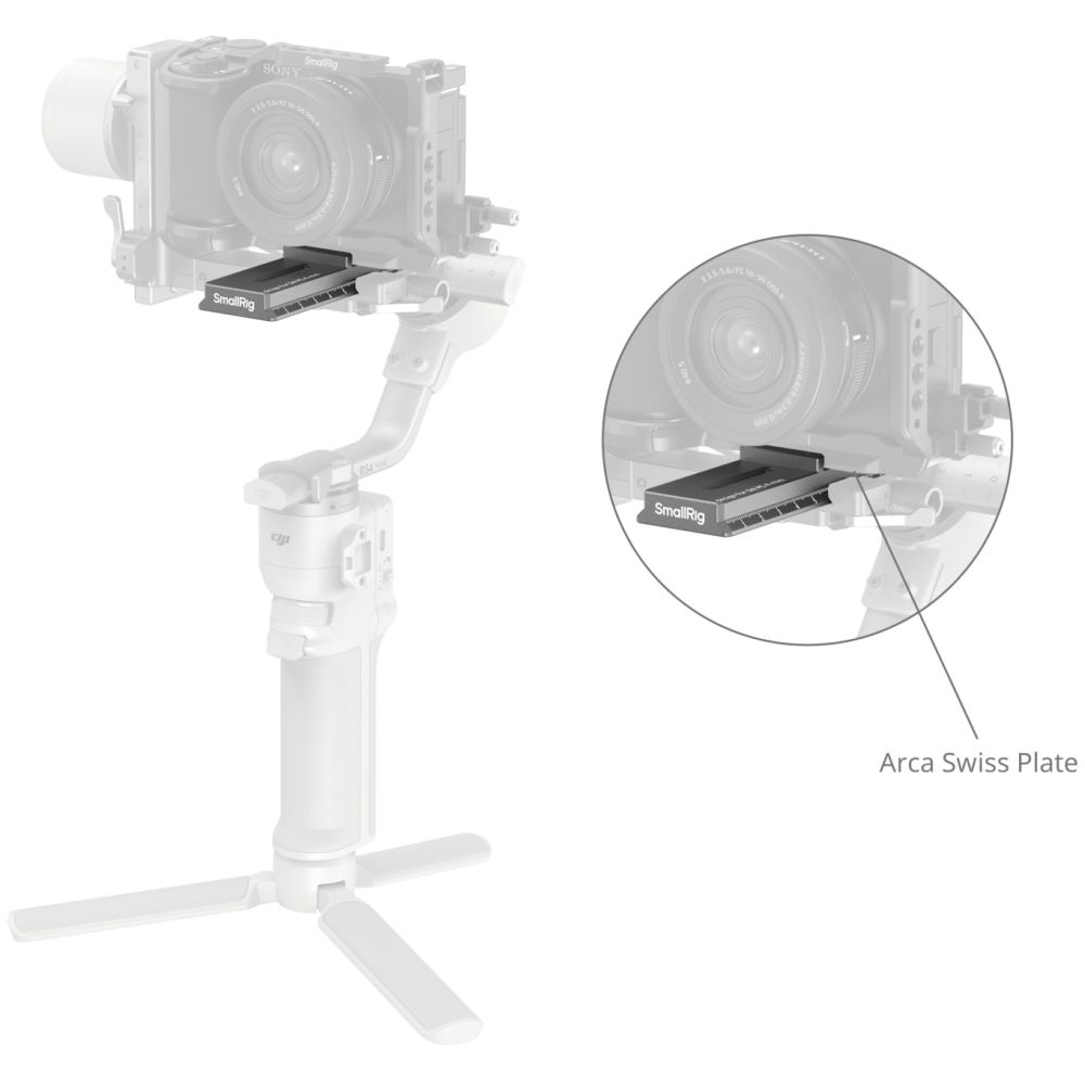 SmallRig 5336 Plaque de fixation rapide pour DJI RS 4 Mini