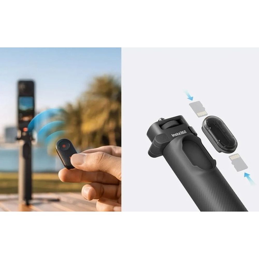 INSTA360 Kit de télécommande pour bâton de selfie pliable 2-en-1 (monture 1/4")