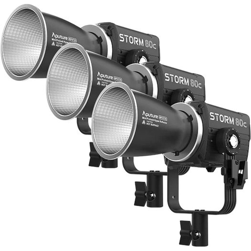 Aputure Storm 80c kit 3 lumières