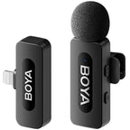 Boya BY-V1 V2.0 Drahtloses Lavalier-Mikrofon für Lightning - 1 x TX und 1 x RX