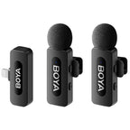 Boya BY-V2 V2.0 Drahtloses Lavalier-Mikrofon für Lightning - 2 x TX und 1 x RX