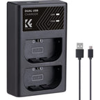 K&F Concept LP-E6NH Chargeur de batterie double USB-C