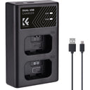 K&F Concept NP-FW50 Chargeur de batterie double USB-C