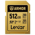 Lexar Professional Or Armor Carte SD UHS-II V60 R280/W210 MB/s IP68 – 512GB