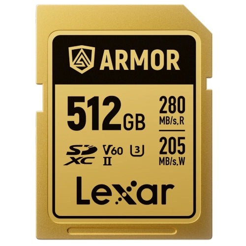 Lexar Professional Or Armor Carte SD UHS-II V60 R280/W210 MB/s IP68 – 512GB
