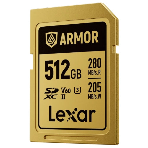 Lexar Professional Or Armor Carte SD UHS-II V60 R280/W210 MB/s IP68 – 512GB