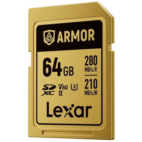 Lexar Professional Or Armor Carte SD UHS-II V60 R280/W210 MB/s IP68 – 64GB