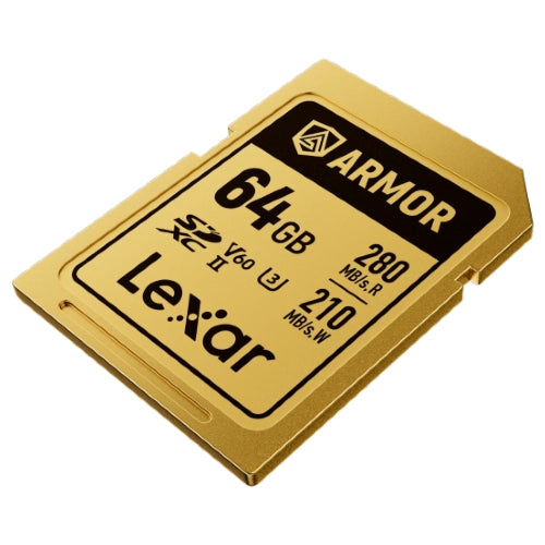 Lexar Professional Or Armor Carte SD UHS-II V60 R280/W210 MB/s IP68 – 64GB