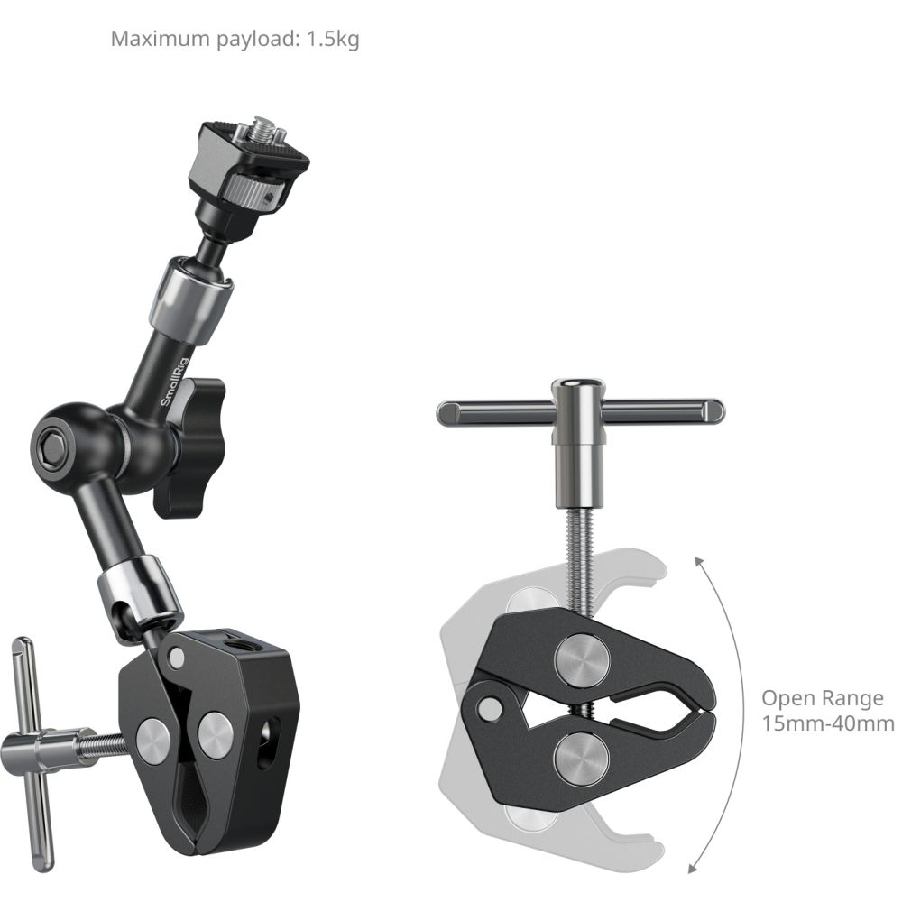 SmallRig 5311 Magic Arm mit krabbenförmiger Klemme (11")