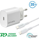 4smarts Chargeur 20W + câble USB-C de 1,5 mtr.