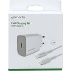 4smarts Chargeur 20W + câble USB-C de 1,5 mtr.