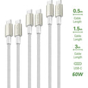 4smarts USB-C Premium Câble Set 3x (3,0mtr + 1,5mtr + 0,5mtr)