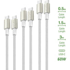 4smarts USB-C Premium Câble Set 3x (3,0mtr + 1,5mtr + 0,5mtr)