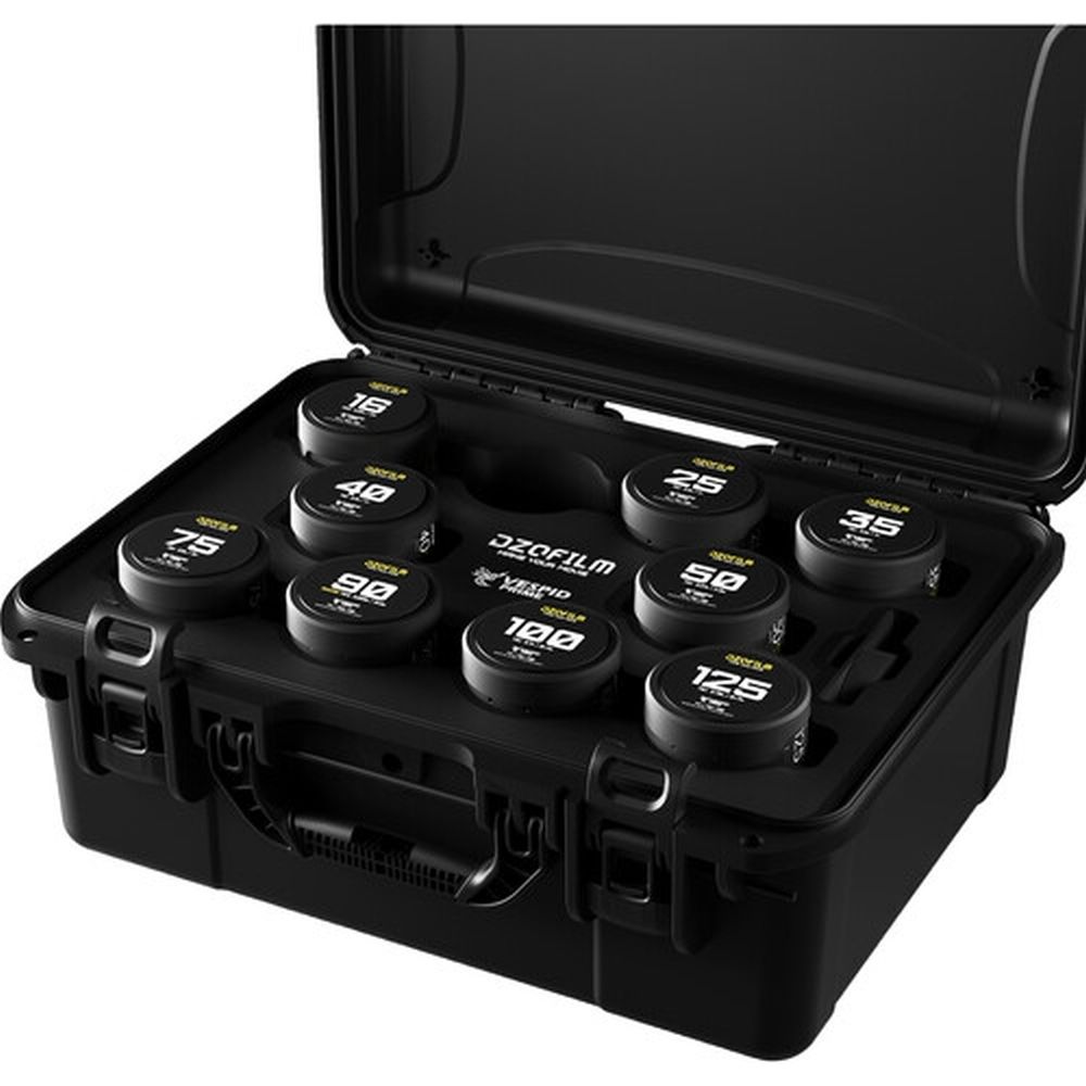 DZOFilm Vespid Prime 9 lens Kit - PL & EF mount (16/25/35/40/50/75/90/100/125mm T2.1) avec étui