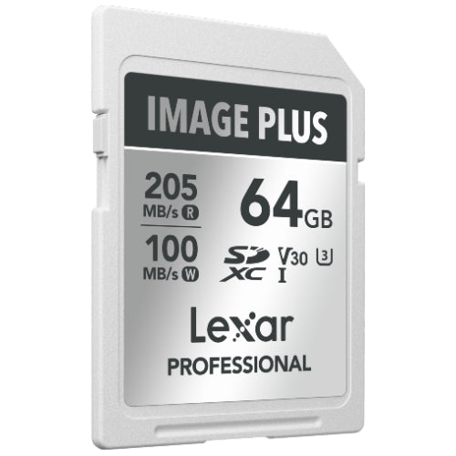 Lexar Image Plus SD-Karte UHS-I V30 R205/W150 MB/s - 64GB