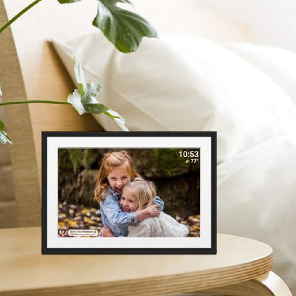 Frameo Digitaler Fotorahmen HF-109T Schwarz 10,1 Zoll mit FrameGlow