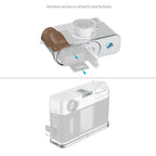SmallRig 5223 L-förmige Montageplatte mit Holzgriff für FUJIFILM X halb, silber