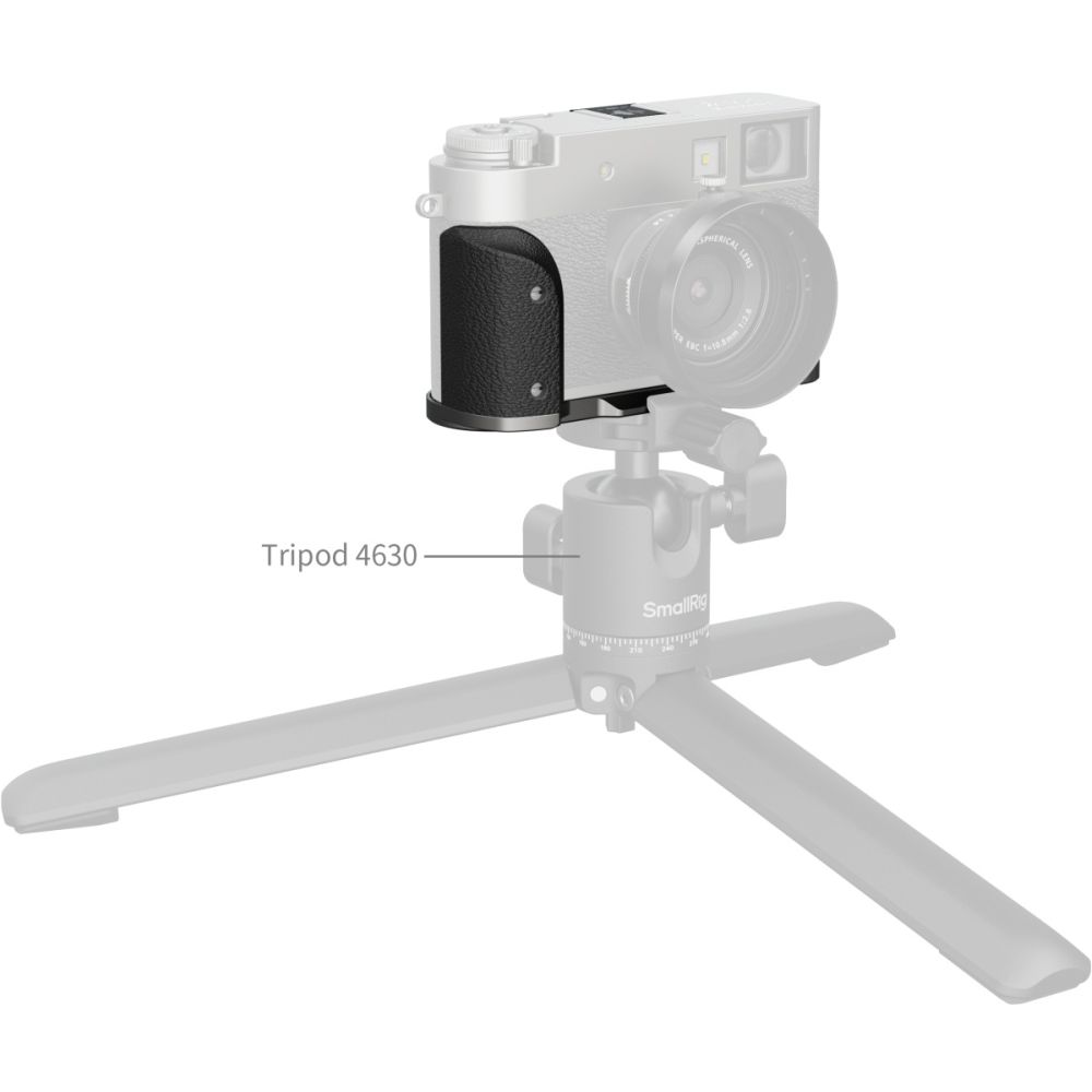 SmallRig 5217 Plaque de Montage en L avec Poignée en Silicone pour FUJIFILM X Half, Argent Anthracite