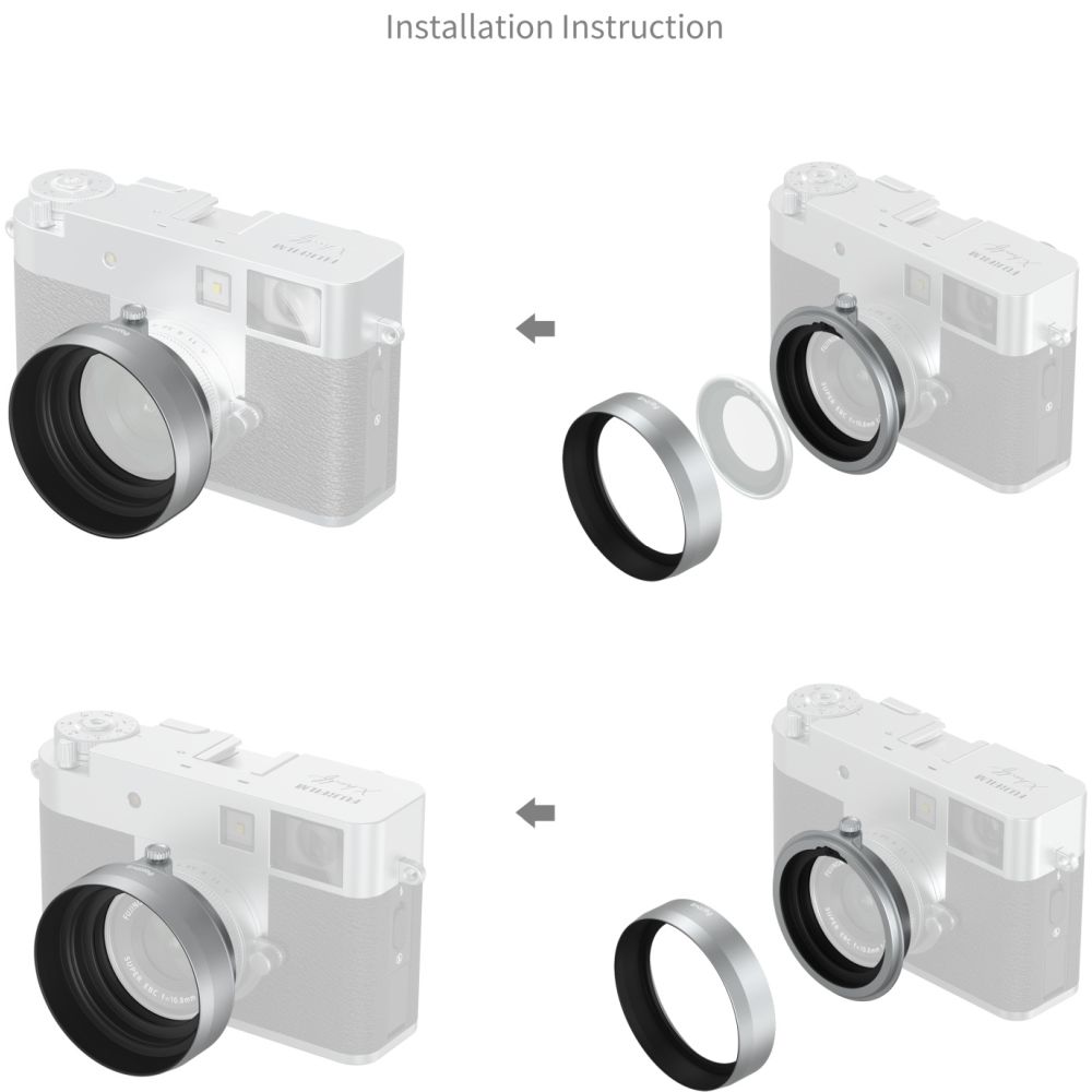 SmallRig 5393 Pare-soleil pour FUJIFILM X half, argenté