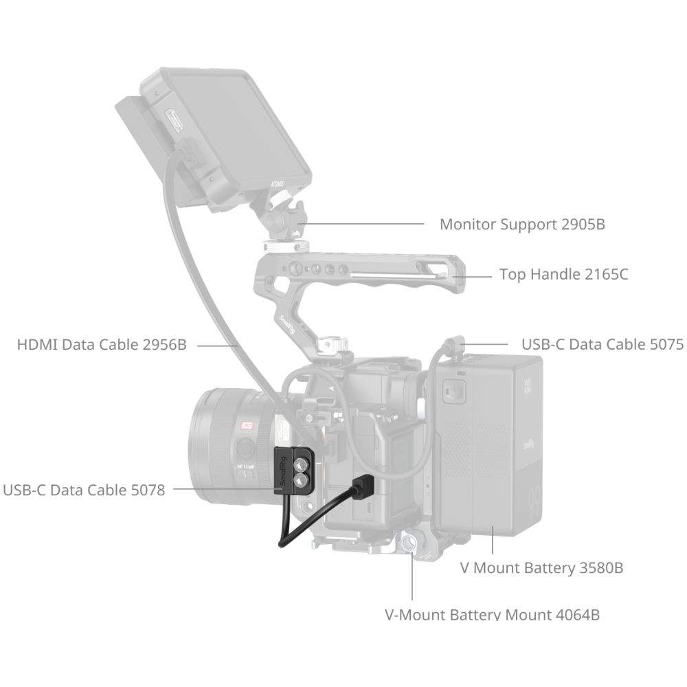 SmallRig 5078 USB-C Datenkabel (Stecker zu Buchse)