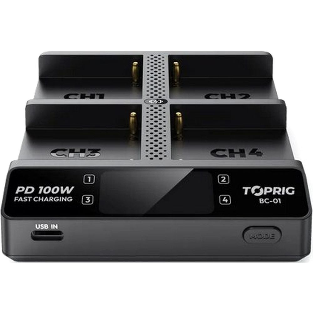 Accsoon TopRig 100W 4-Bay NP-F Schnellladegerät