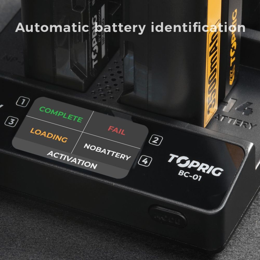 Accsoon TopRig 100W 4-Bay NP-F Schnellladegerät