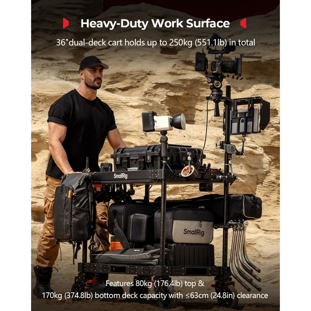 SmallRig MD4573 36" Leichter Kamerawagen für die Videoproduktion