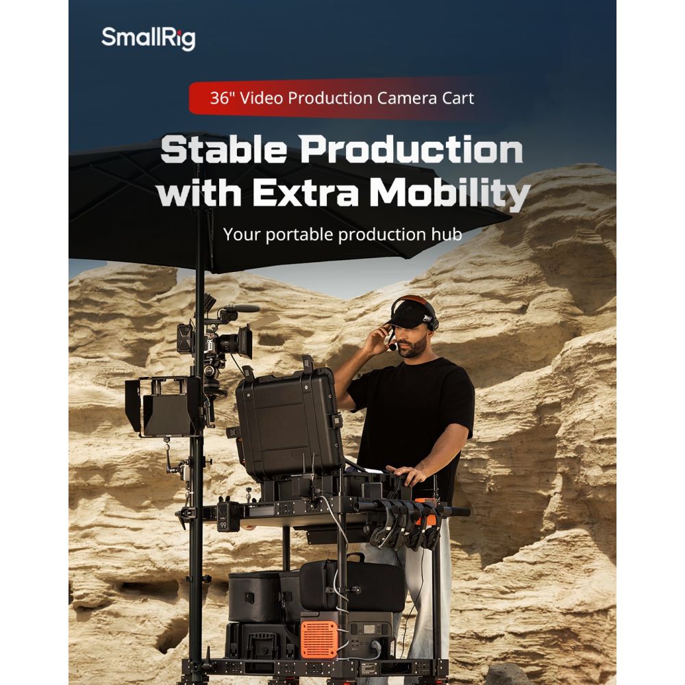 SmallRig MD4573 36" Leichter Kamerawagen für die Videoproduktion