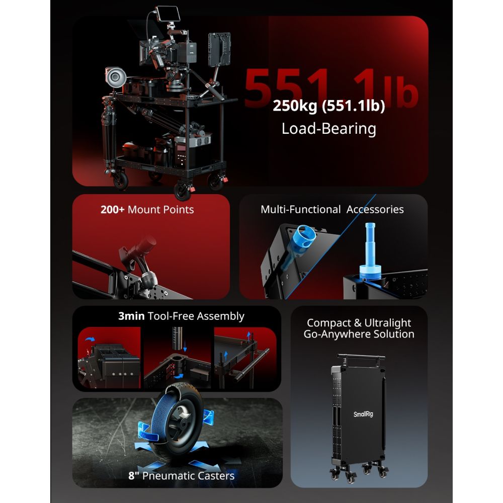 SmallRig MD4573 36" Leichter Kamerawagen für die Videoproduktion
