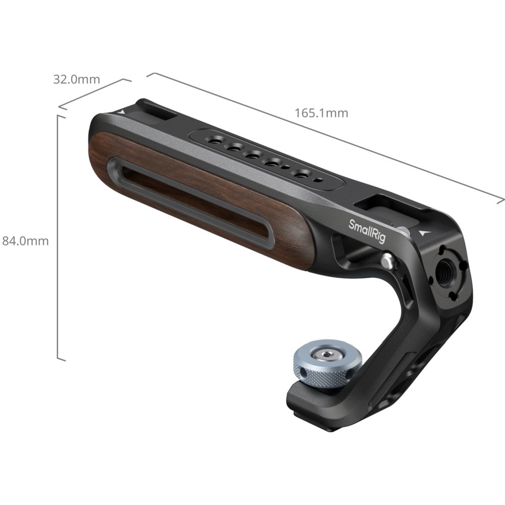 SmallRig 5250 Oberer Holzgriff mit Cold Shoe Mount