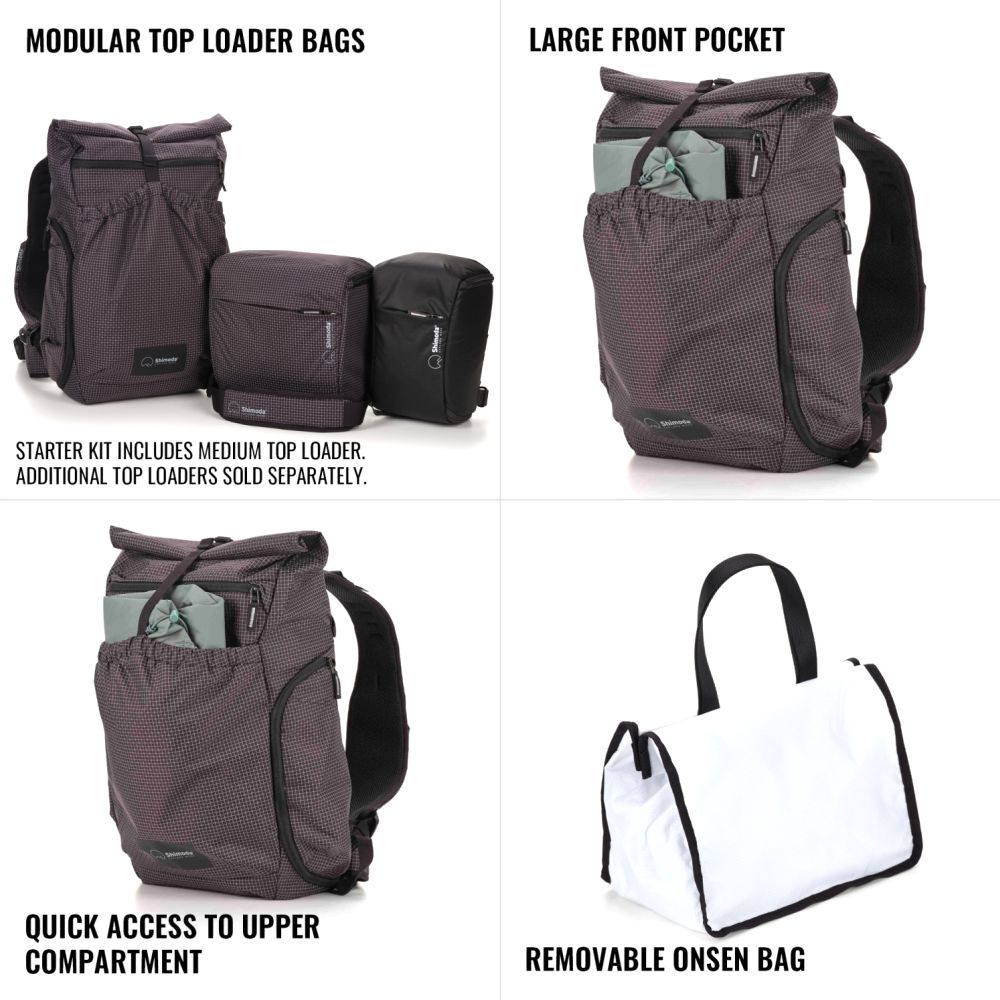 Shimoda Sac à dos Side Lite 22 Starter Kit - noir/blanc - 520-371
