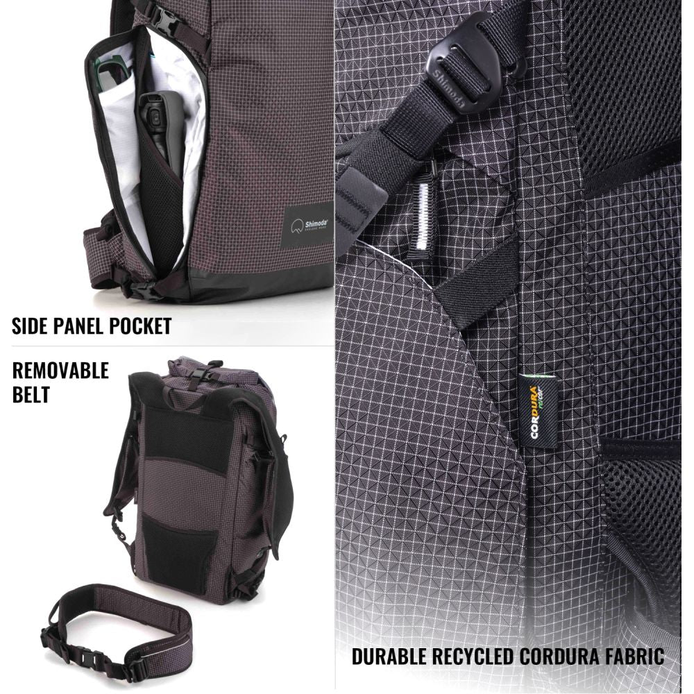 Shimoda Sac à dos Side Lite 22 Starter Kit - noir/blanc - 520-371