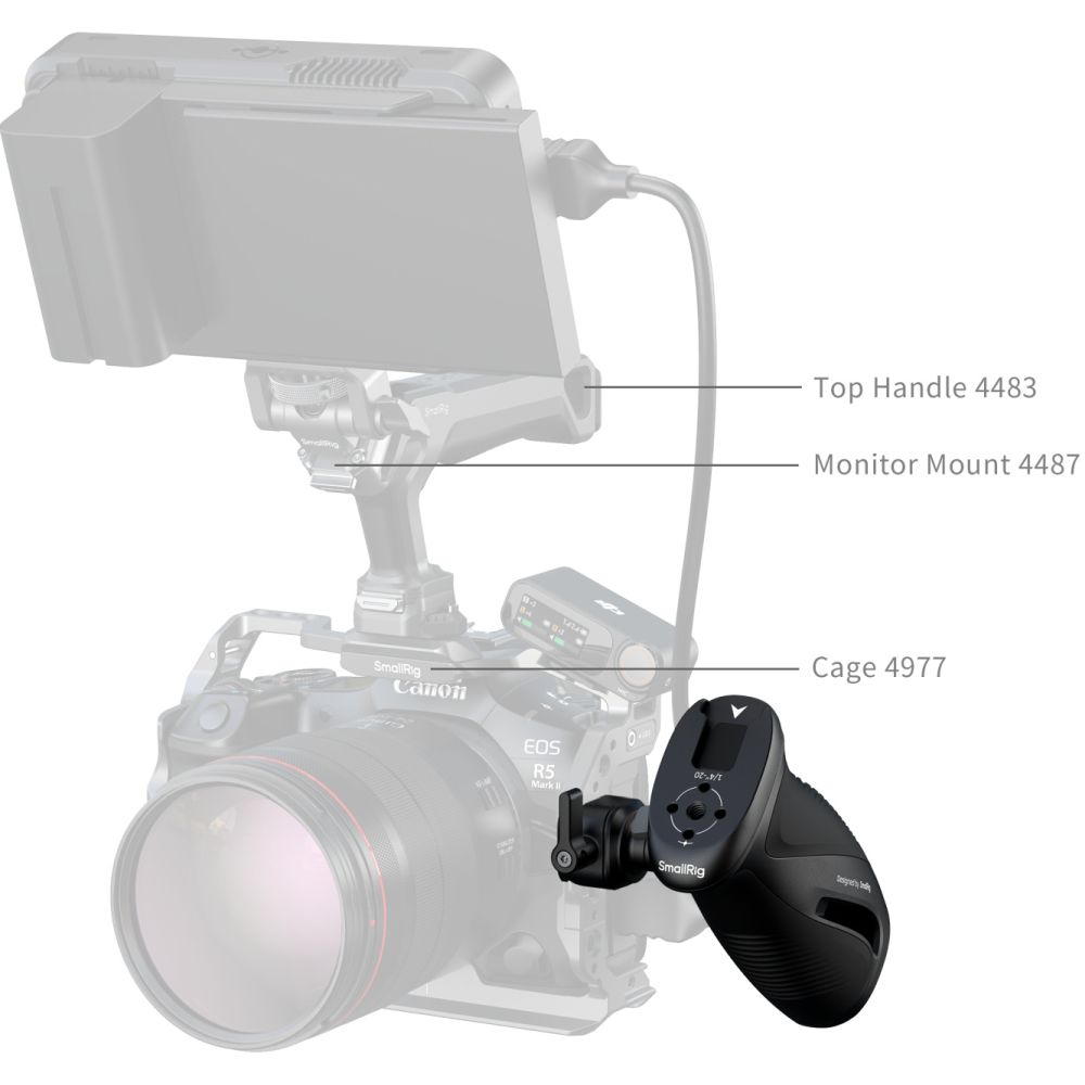 SmallRig 5160 Poignée latérale rotative avec pince NATO