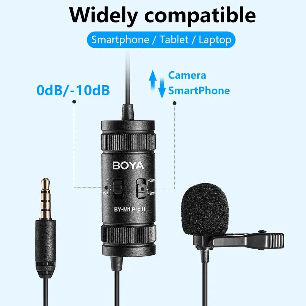 Boya BY-M1 Pro II Microphone à Pince