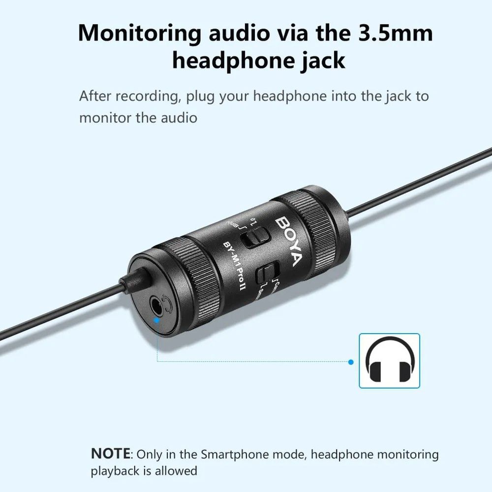 Boya BY-M1 Pro II Microphone à Pince