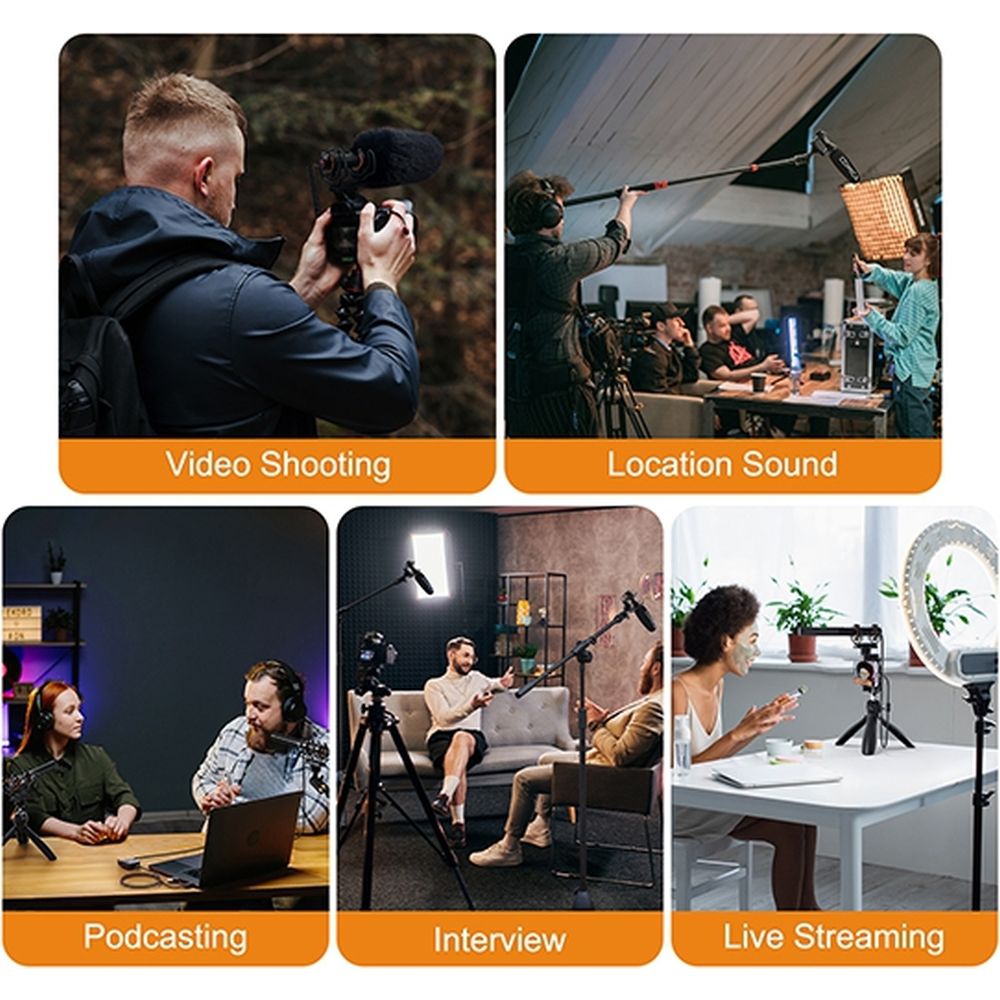 Comica VM40COMBO Microphone Canon sans Fil Double Canal + 32 Go de Mémoire Intégrée