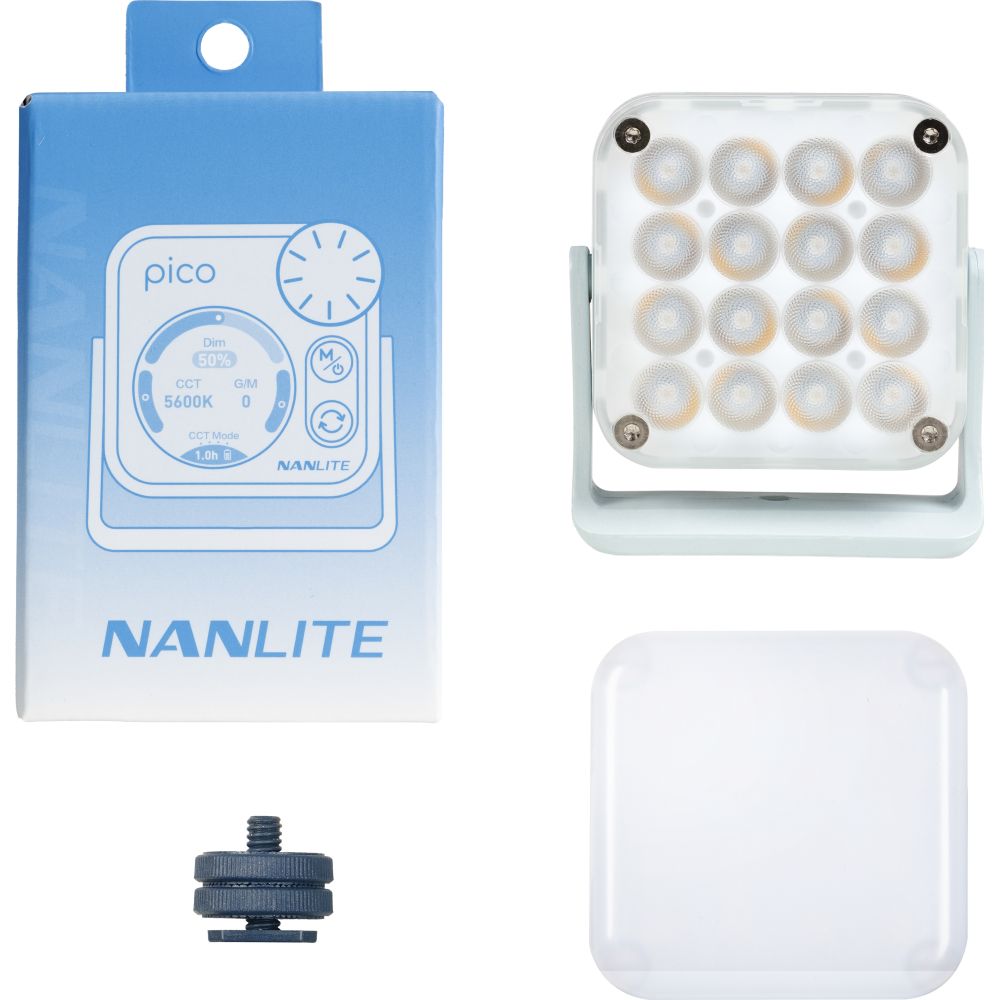Nanlite Pico Mini lampe de poche LED, bleu menthe