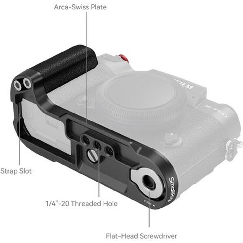 SmallRig 4783C Silikon-L-Griff für Fujifilm X-T50 (schwarz)
